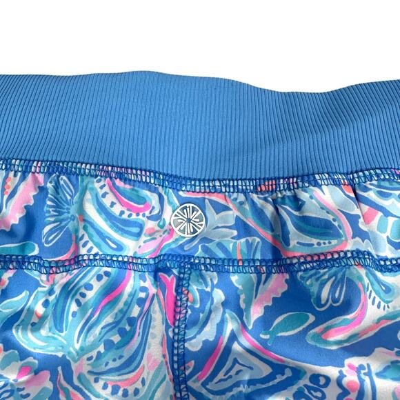 Lilly Pulitzer Luxletic Run Around Pants Women’s XS Zanzibar Blue Fish Kiss Pink - Picture 4 of 11